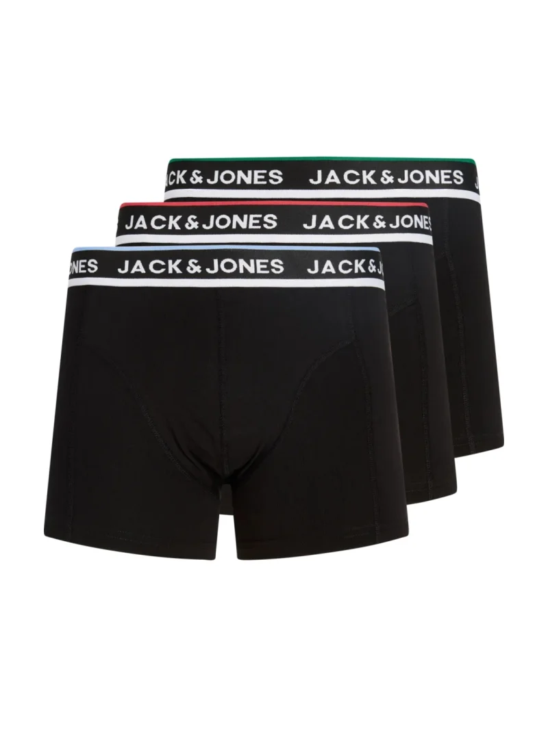 Jack & Jones Underwear barbati Set 3 perechi de boxeri, cu talie medie, JACSWAY, Negru (SELECTATI MARIMEA: S)