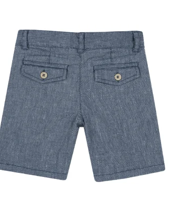 Pantaloni scurti copii Chicco din in, albastru, 00483