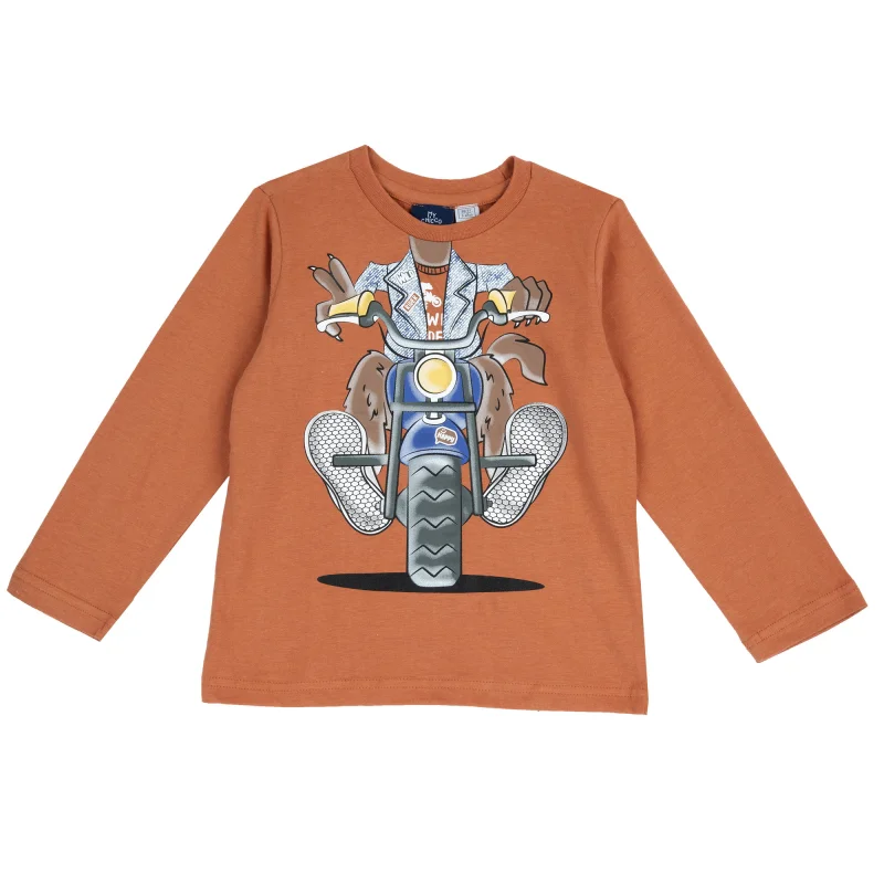 Bluza copii Chicco, alb cu portocaliu, 02968-65CLT