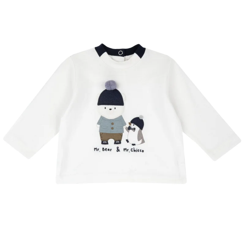 Bluza copii Chicco, alb, 02859-65MFCO
