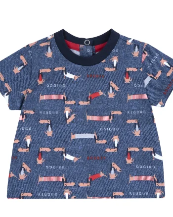 Tricou copii Chicco, Bleumarin Cu Model, 05876-66MFCO
