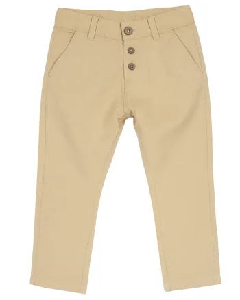 Pantaloni copii Chicco din bumbac cu in, Bej Cu Model, 05572-66MC