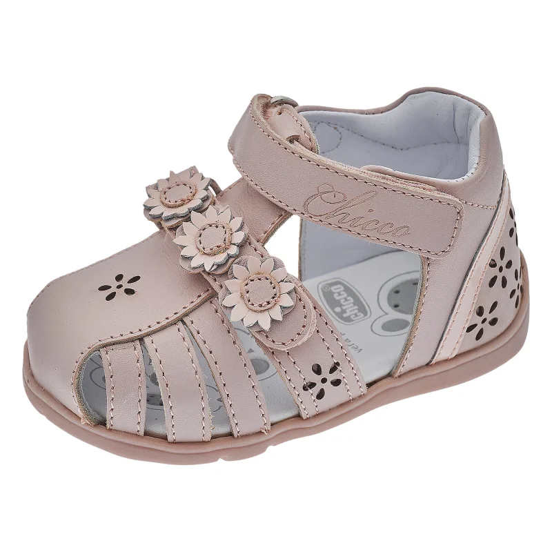 Sandale copii din piele Chicco Gazella, Roz, 71120-66P