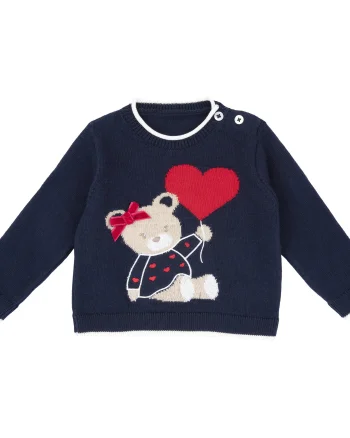 Pulover copii Chicco din bumbac, albastru inchis, 69829-67MFCO