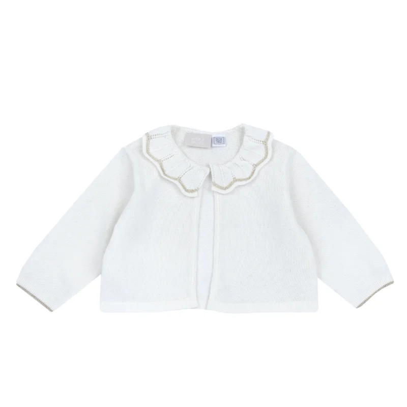 Cardigan bebe Chicco tricotat, Alb, 00098-69MFCO