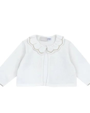 Cardigan bebe Chicco tricotat, Alb, 00098-69MFCO