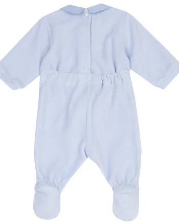 Salopeta bebelusi Chicco din velur, Bleu, 00340-69MFCI