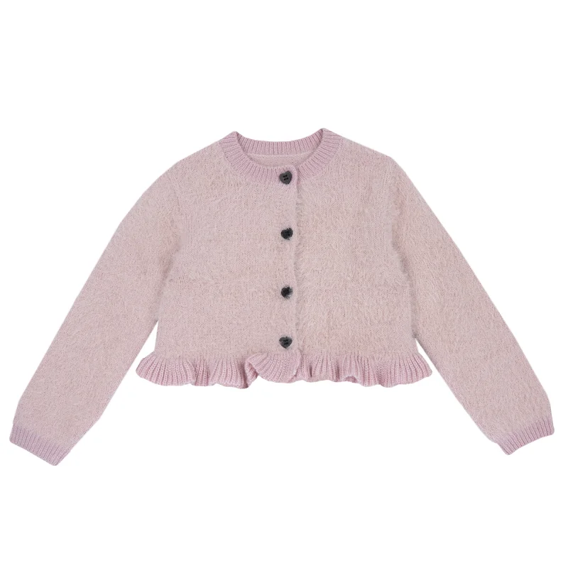 Cardigan copii Chicco tricotat, roz prafuit, 00221-69MC