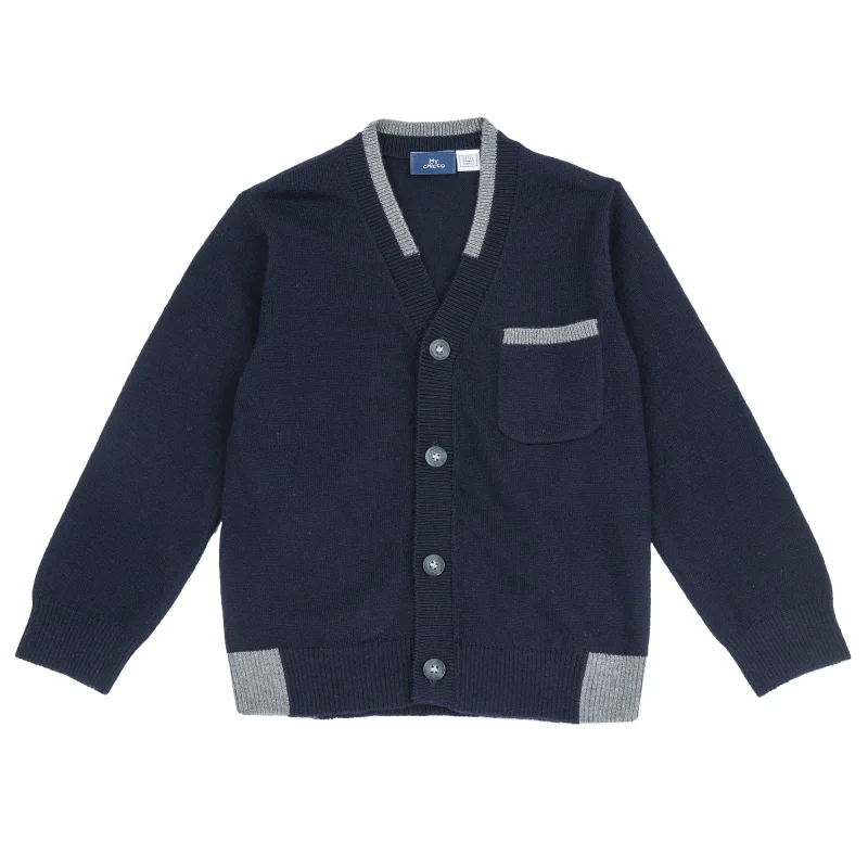 Cardigan copii Chicco tricotat, albastru inchis, 00023-69MC