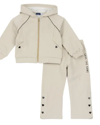 Trening fete Chicco, pantaloni si cardigan, bej, 00833-69MC, 98