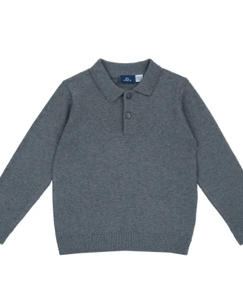 Bluza polo copii Chicco tricotata, gri inchis, 00015-69MC