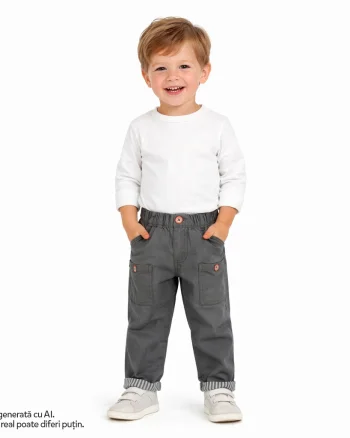 Pantaloni copii Chicco, Gri, 01377-70MFCO