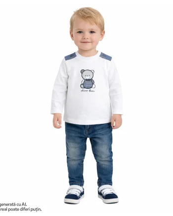 Bluza copii Chicco, Alb cu model, 01705-70MFCO