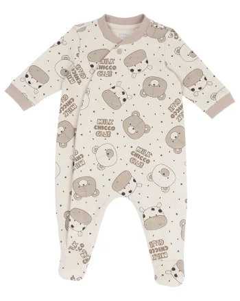 Salopeta bebelusi Chicco, Bej cu model, 02805-71MFCI