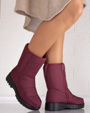 Cizme dama imblanite Bordo din fas Lorenza