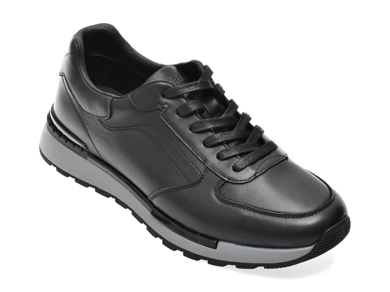 Pantofi sport EPICA negri, 58229, din piele naturala