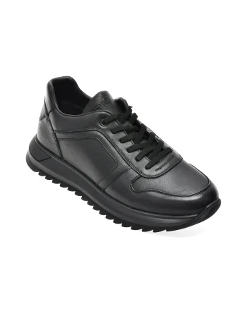 Pantofi sport EPICA negri, 690109, din piele naturala
