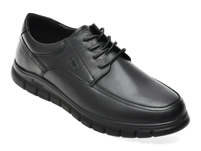 Pantofi OTTER negri, 328022, din piele naturala