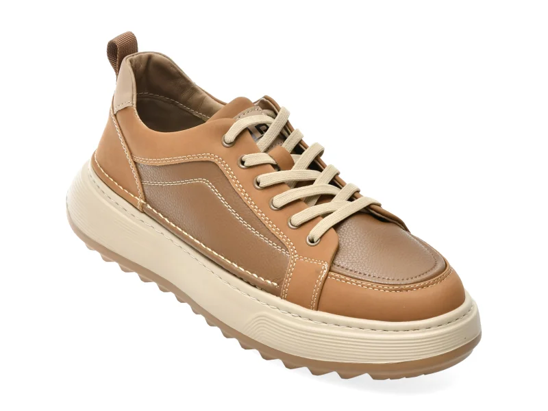Pantofi sport BITE THE BULLET maro, 71612, din piele naturala