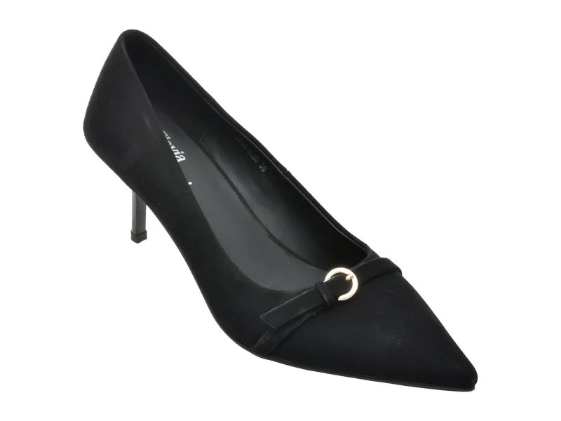 Pantofi eleganti FLAVIA PASSINI negri, A614, din piele intoarsa
