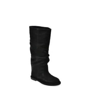 Cizme FLAVIA PASSINI negre, ATC498, din piele intoarsa
