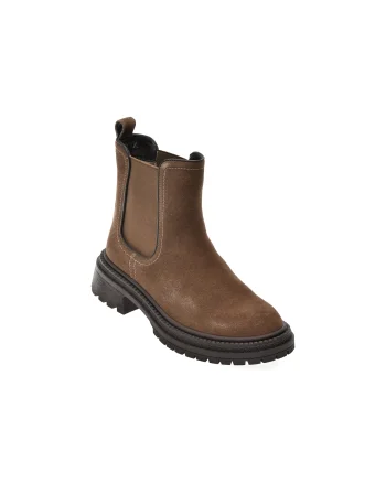 Ghete GRYXX gri, T1151, din piele intoarsa