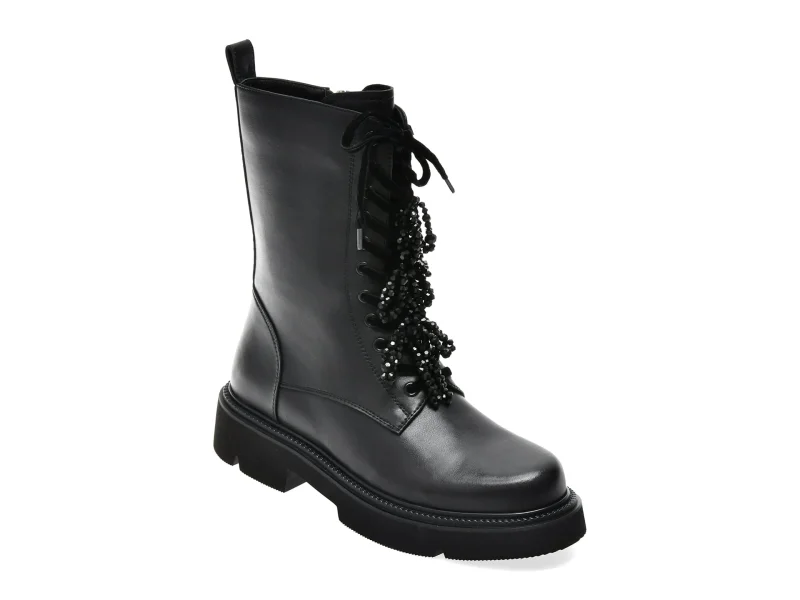 Ghete EPICA negre, 5R549, din piele naturala