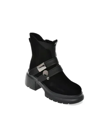 Ghete ALDO negre, 5R463, din piele intoarsa