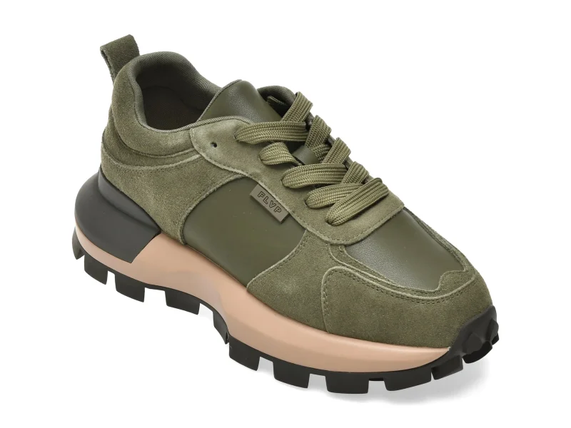 Pantofi sport FLAVIA PASSINI kaki, 2422, din piele naturala