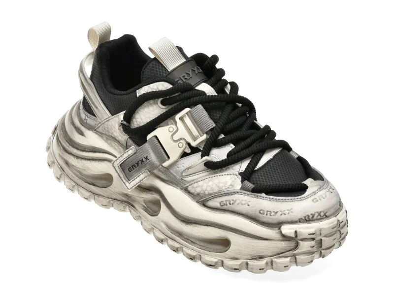Pantofi sport GRYXX gri, 9078, din piele ecologica