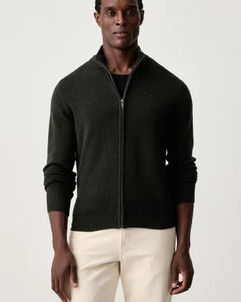 Hackett London  pulover cu fermoar pentru bărbați din lână