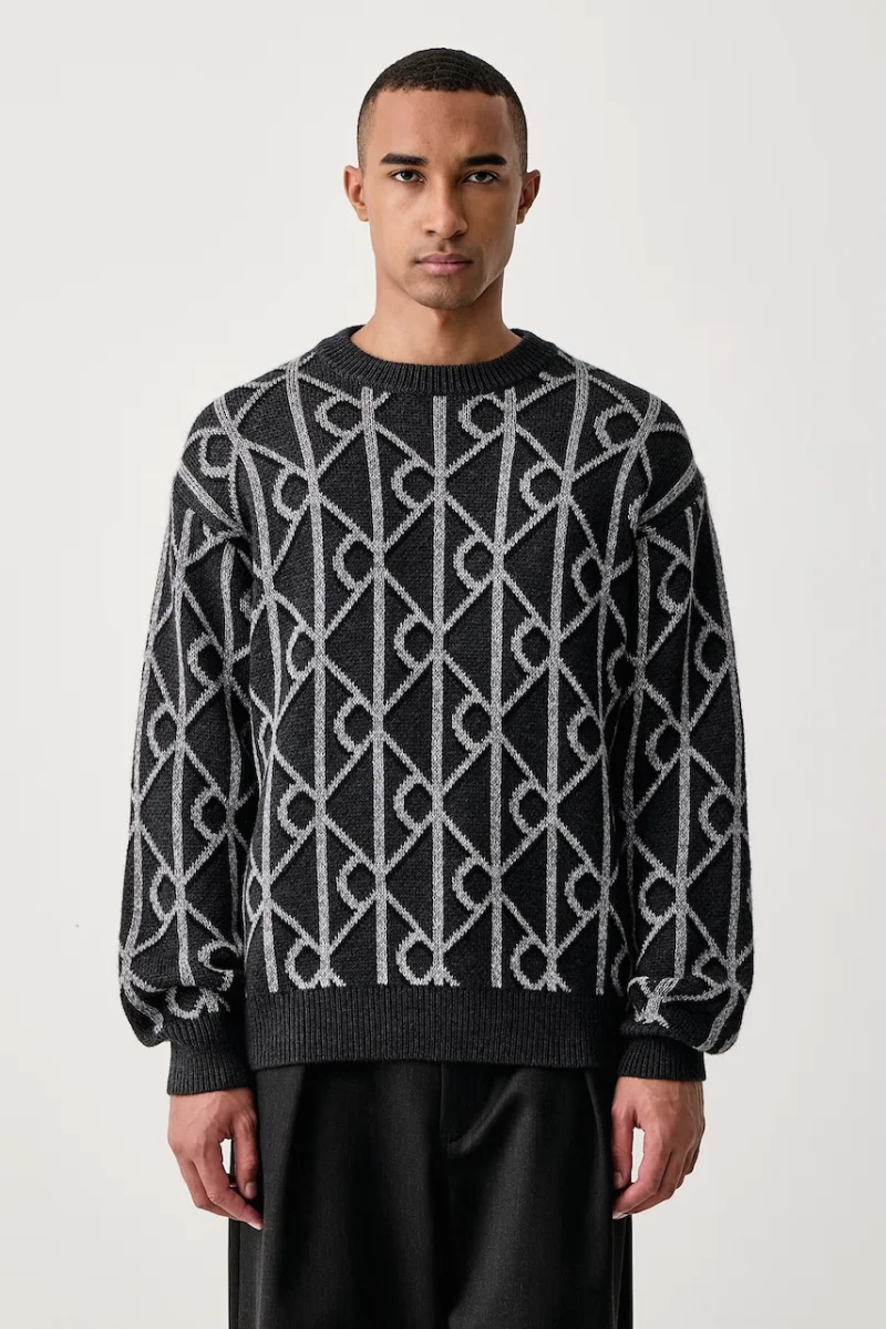 Calvin Klein  pulover cu fermoar pentru bărbați cu amestec de lână