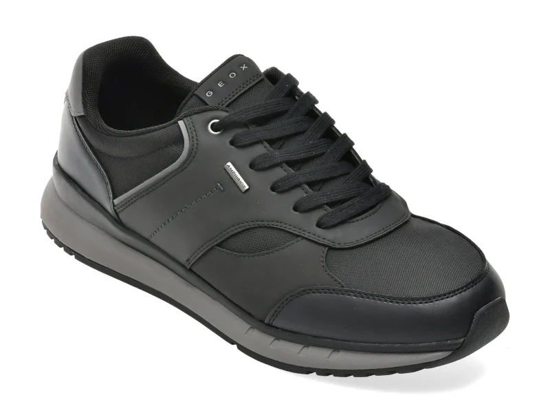 Pantofi sport GEOX negri, U66M6A, din material textil