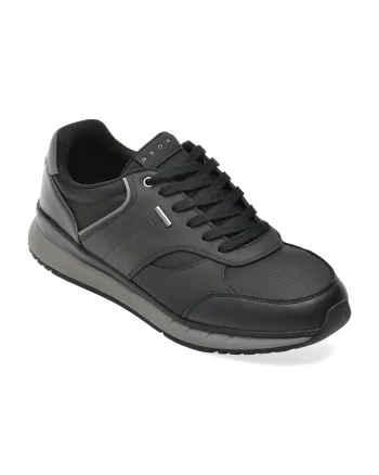 Pantofi sport GEOX negri, U66M6A, din material textil