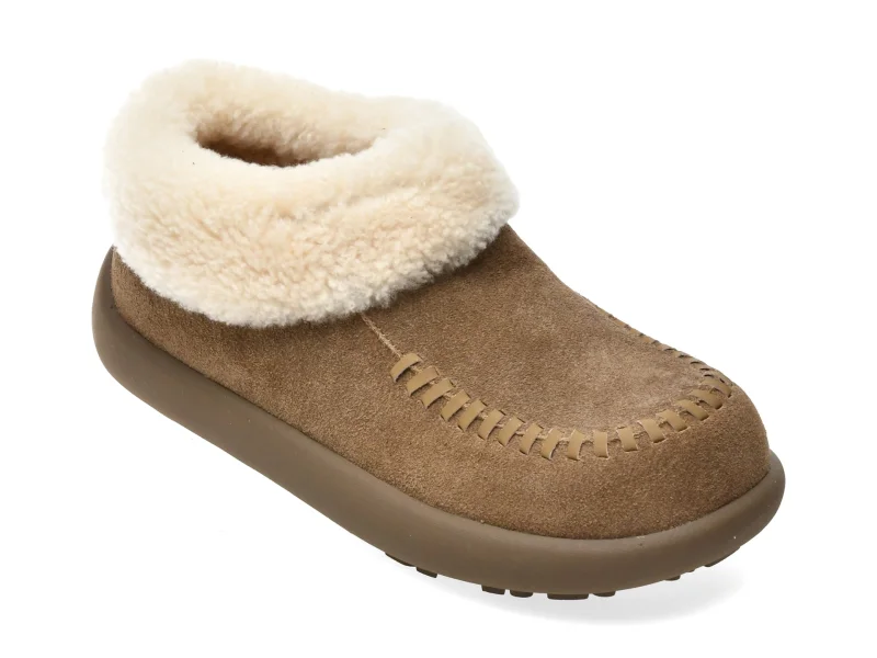 Ghete GRYXX gri, 10010, din piele intoarsa