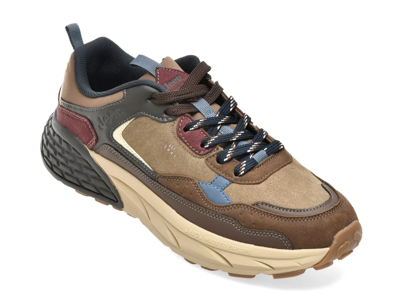 Pantofi sport JEEP gri, 62080, din piele ecologica