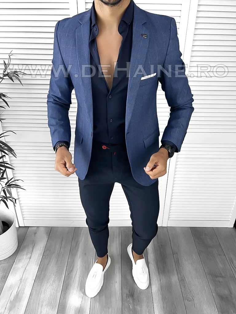 Sacou barbati in carouri  slim fit A8740  P18-3.3