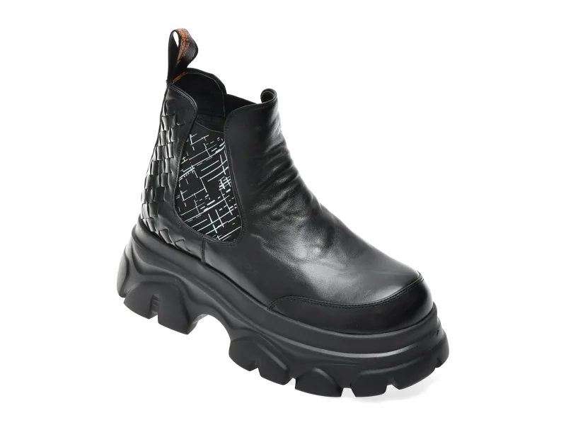 Ghete GRYXX negre, 59528, din piele naturala