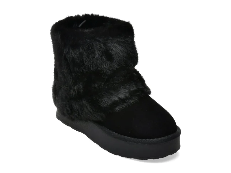 Ghete GRYXX negre, 239093, din piele intoarsa
