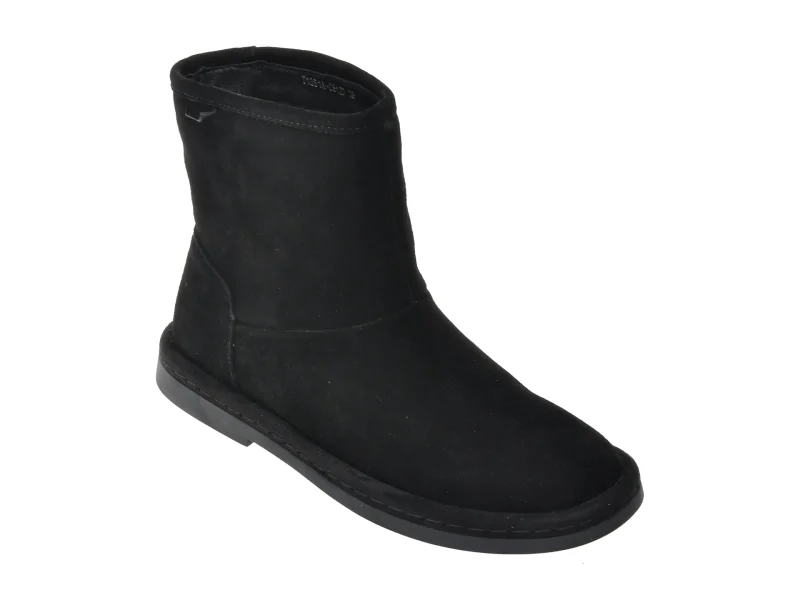 Ghete EPICA negre, T1381, din piele intoarsa