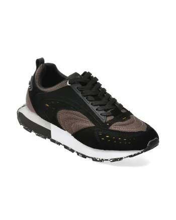 Pantofi sport GRYXX negri, M031, din material textil si piele naturala