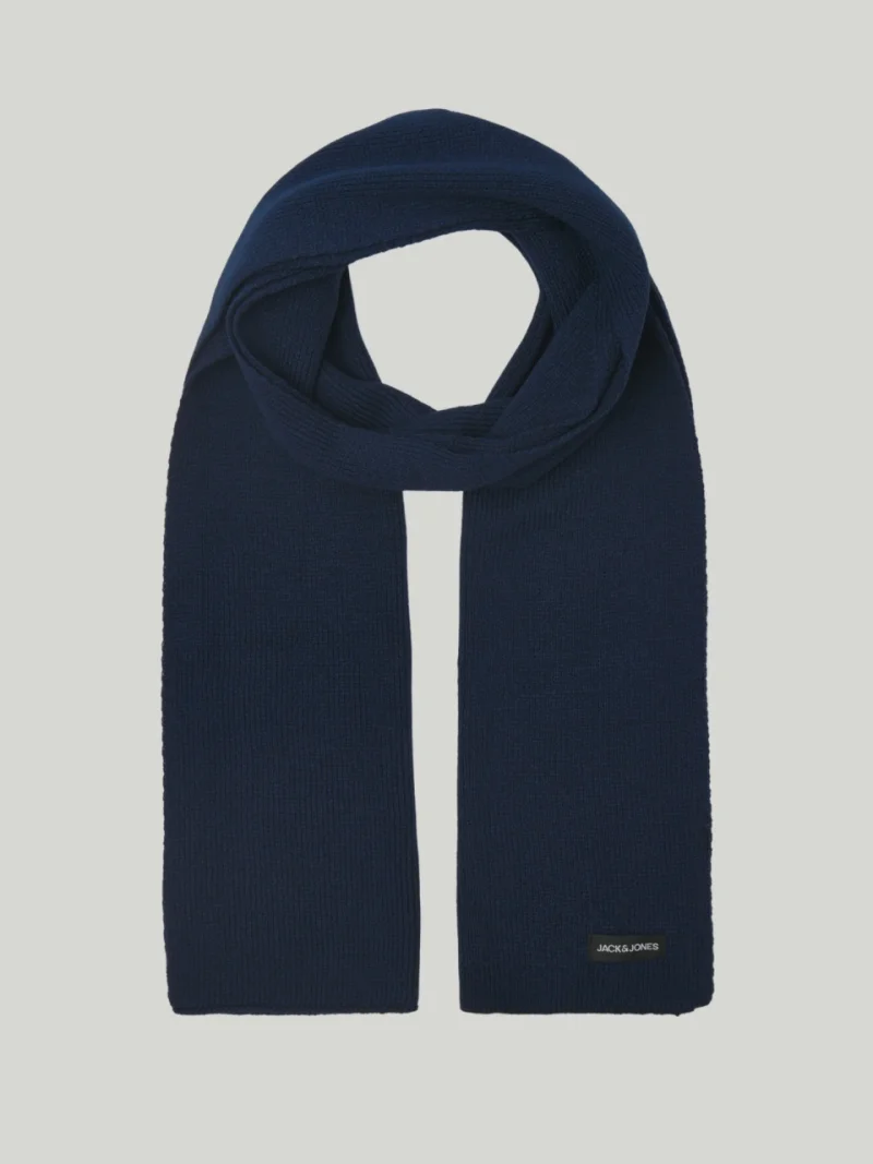 Jack & Jones Fular barbati, cu textura striata, Bleumarin inchis (SELECTATI MARIMEA: Universala)