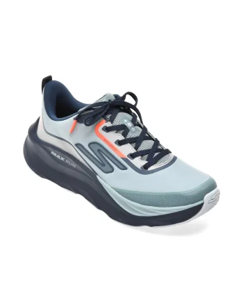 Pantofi sport SKECHERS albastri, MAX RUN, din material textil