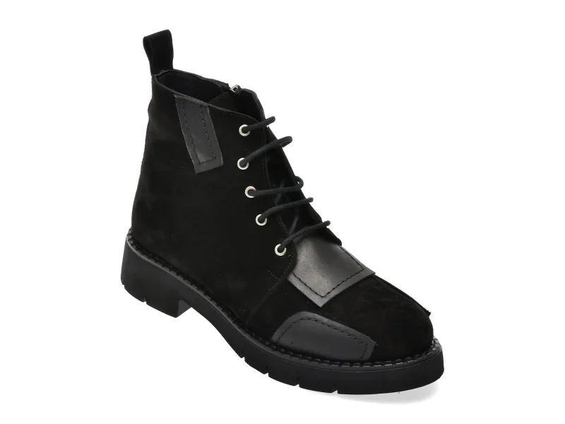 Ghete GRYXX negre, 1391905, din piele intoarsa