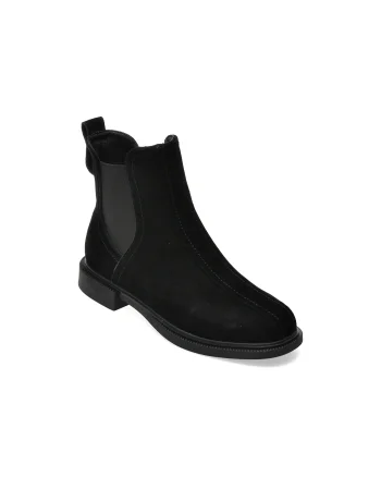 Ghete IMAGE negre, 39712, din piele intoarsa