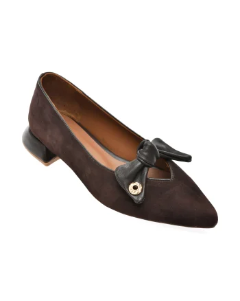 Pantofi eleganti EPICA maro, 669B800, din piele intoarsa