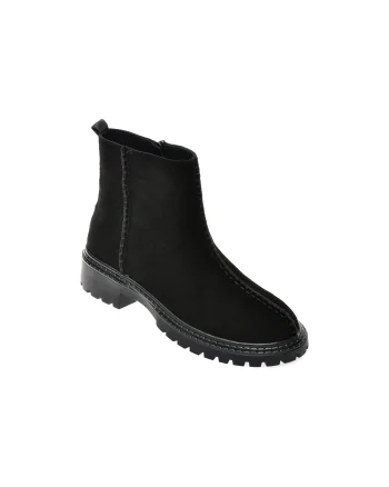 Ghete EPICA negre, 42467, din piele intoarsa