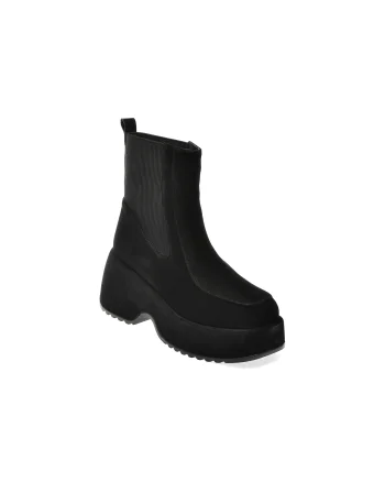 Ghete EPICA negre, 3701237, din piele intoarsa