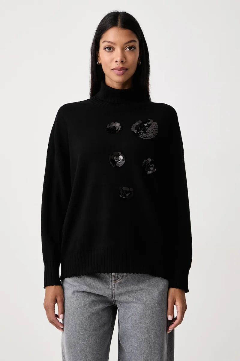 Twinset  pulover cu guler înalt pentru femei cu vâscoză