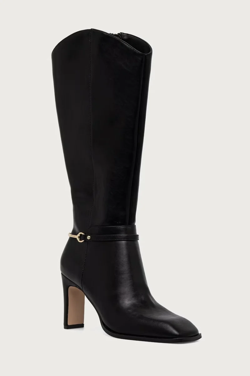 Steve Madden  cizme cu toc pentru femei din piele Shield